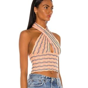 Revolve  Bardot Halter Top - S